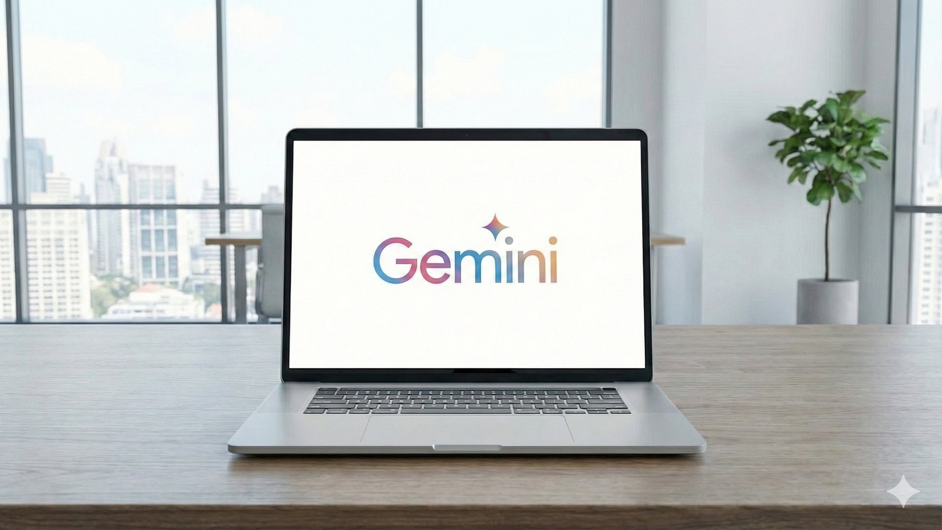 Logotipo Gemini em uma imagem gerada por IA de laptop 1