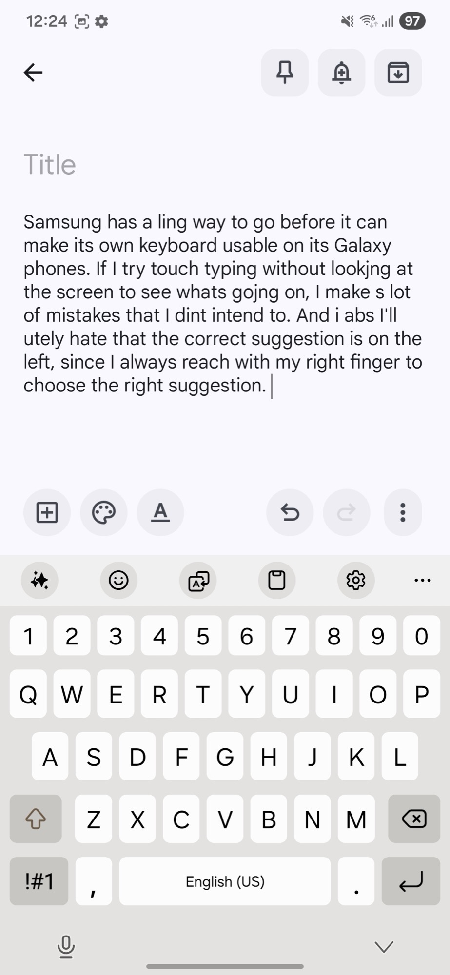 captura de tela teclado samsung espaços aleatórios 2