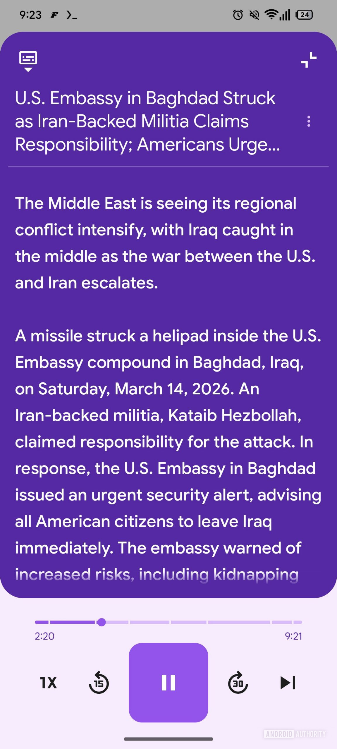 Transcrição do resumo de áudio do Google Notícias