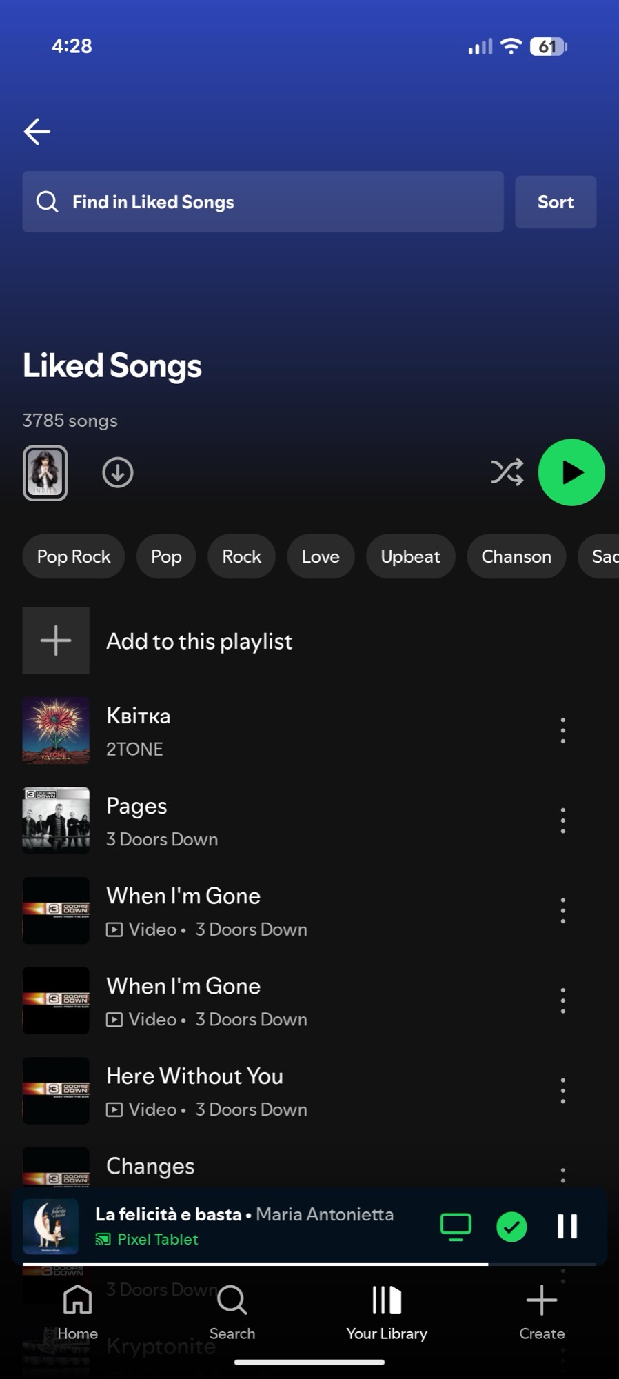 Spotify curtiu músicas
