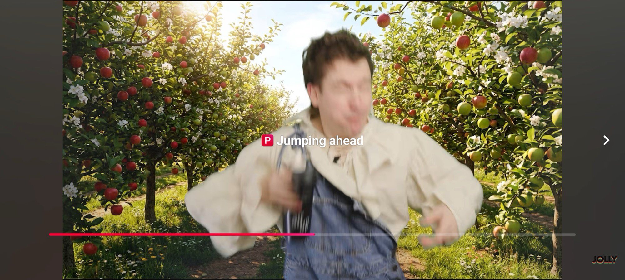 captura de tela do youtube para celular avançando