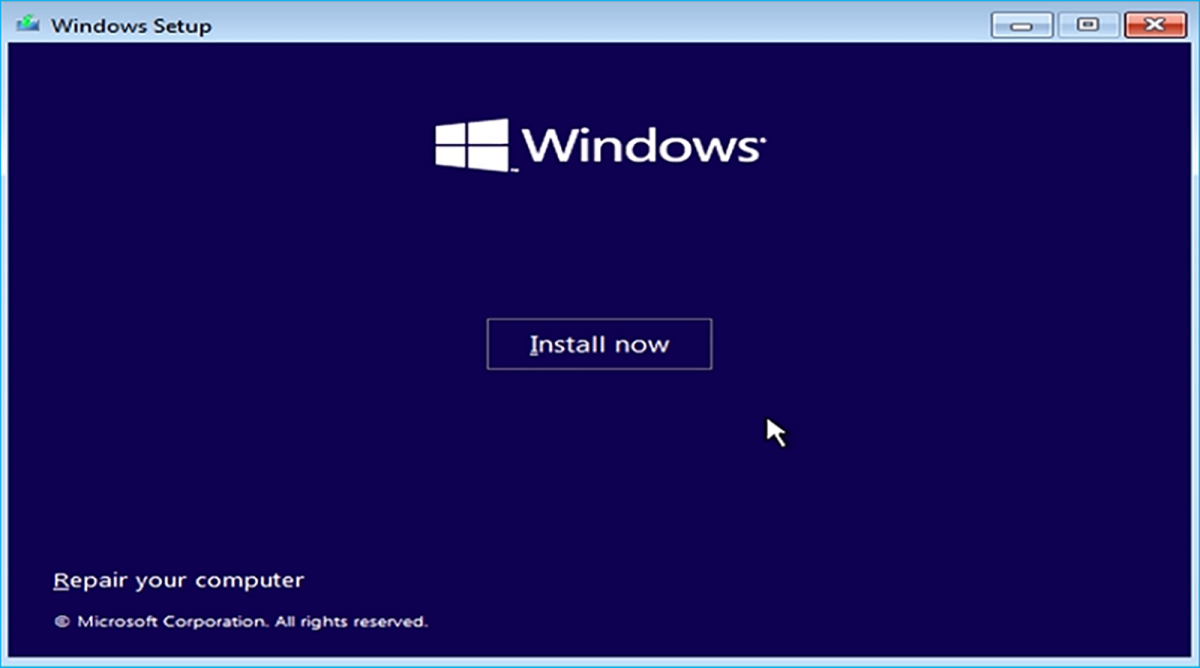 nova instalação do Windows 2