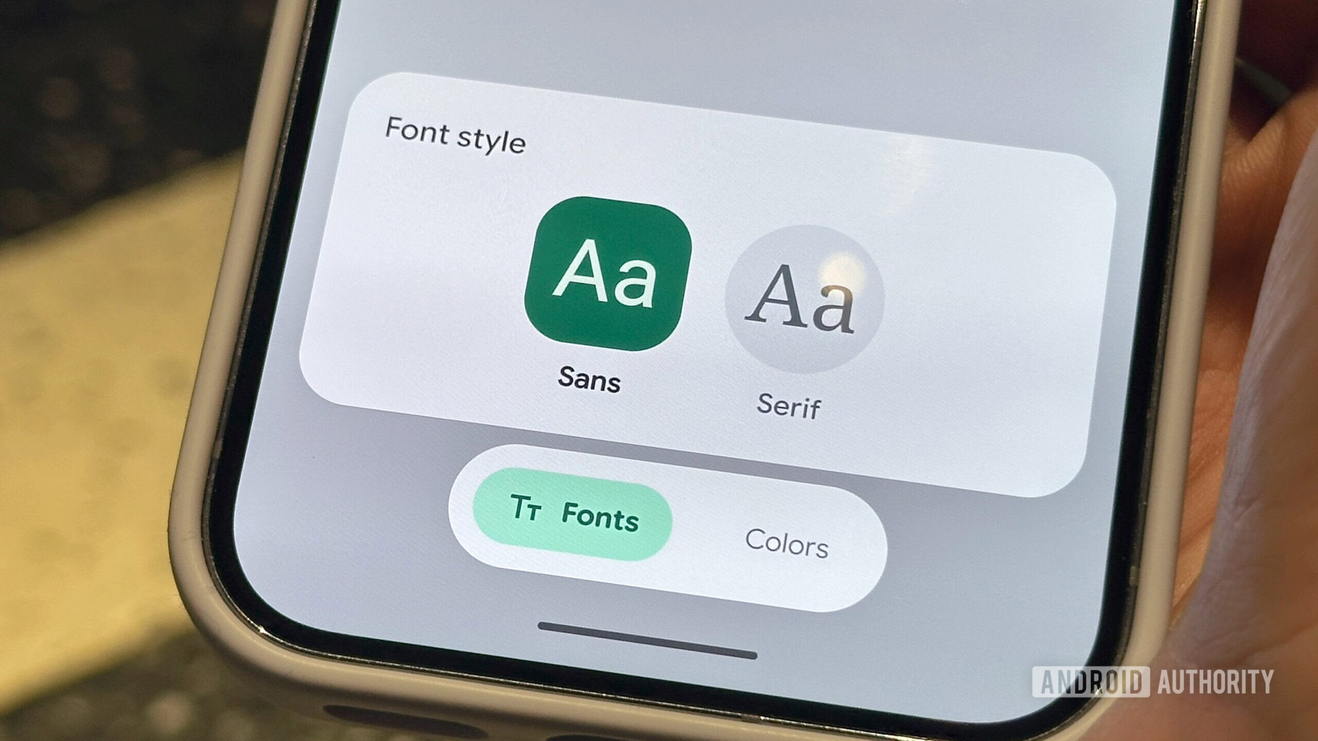 Tela de opções de estilo de texto do Google Journal Tela de opções de estilo de texto do Google Journal