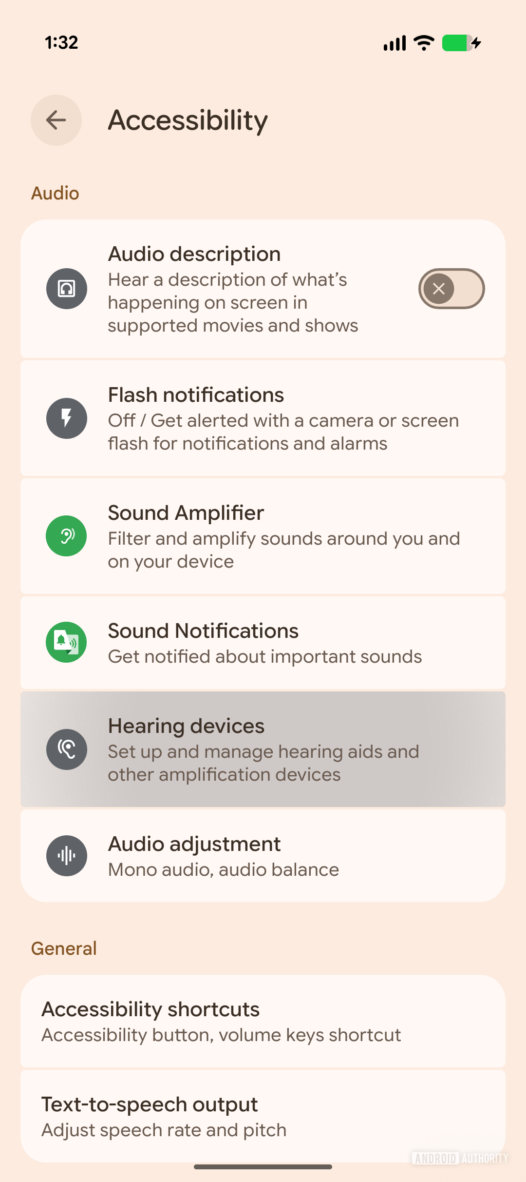 Acessibilidade do Android Canário 2603