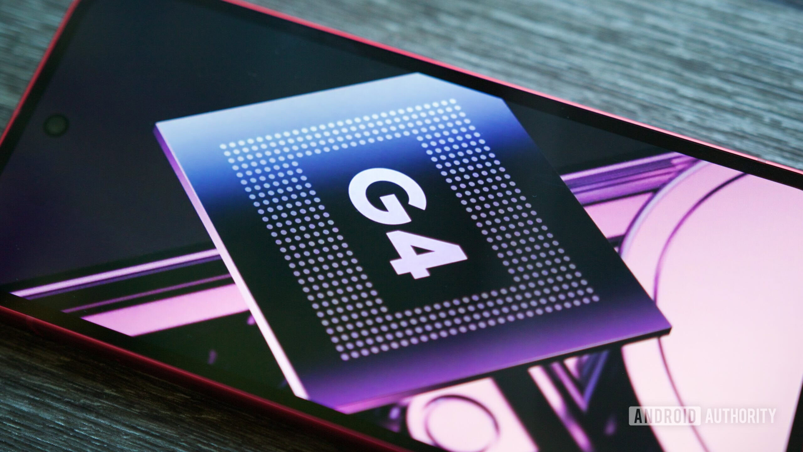 logotipo do tensor g4 do google pixel 10a Logotipo do Tensor G4 em um Pixel 10a.