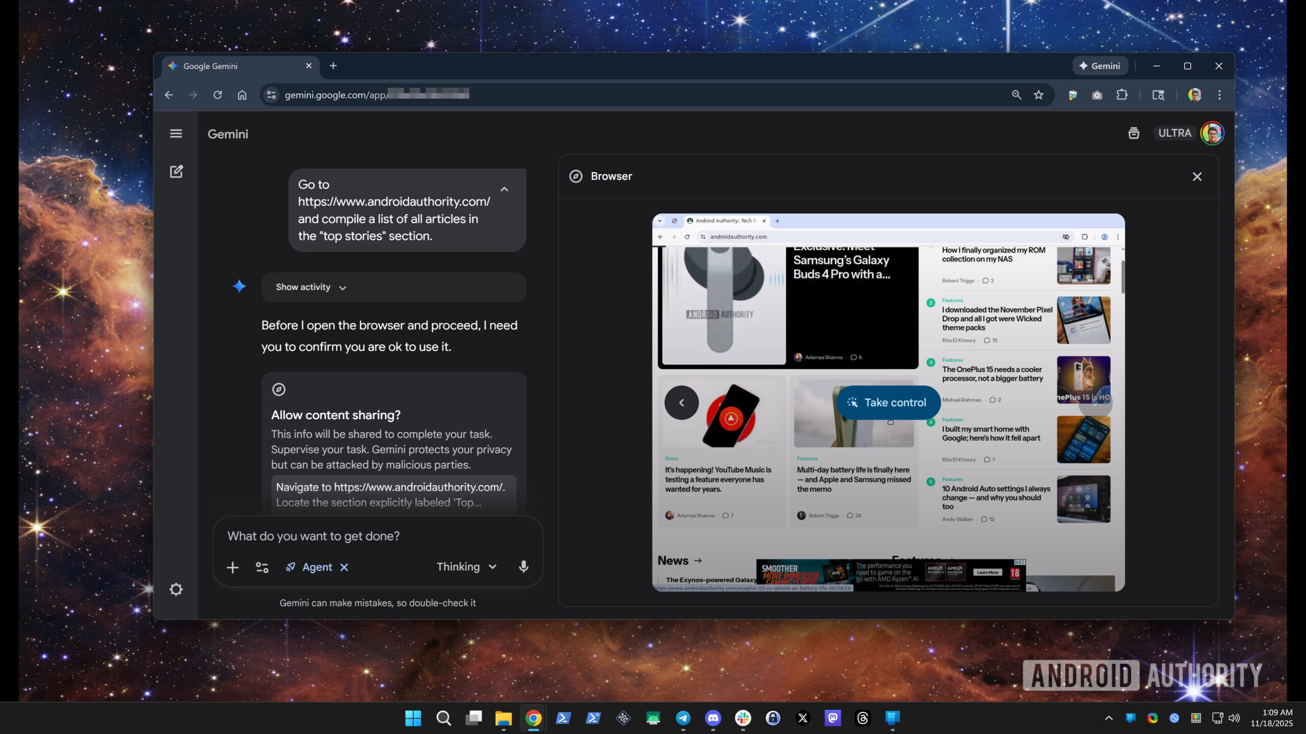 Imagem 2 do herói do agente Gemini Imagem 2 do herói do agente Gemini