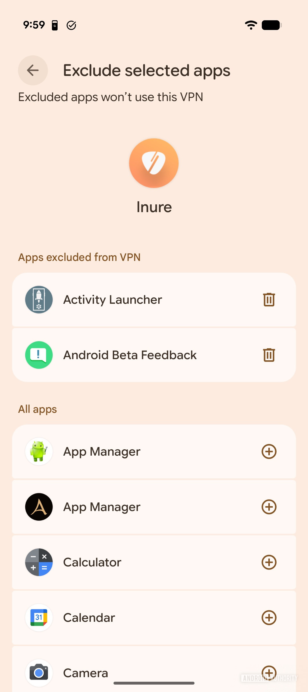 Tela de configuração gerenciada do sistema Android 17 VPN Tela de configuração gerenciada do sistema Android 17 VPN