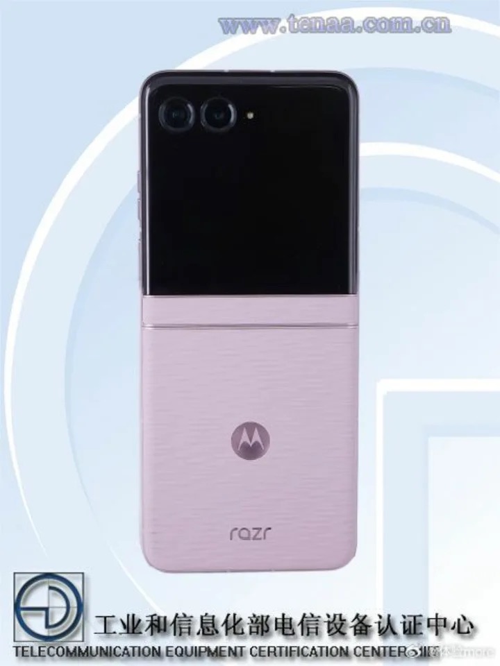 O Motorola Razr 2026 em uma lista regulatória da TENAA.