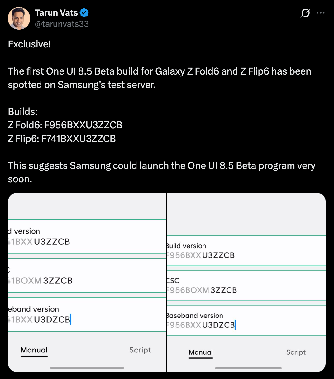 Captura de tela 2026 03 20 às 13h0933 Uma UI 8.5 beta para Galaxy Z Fold 6