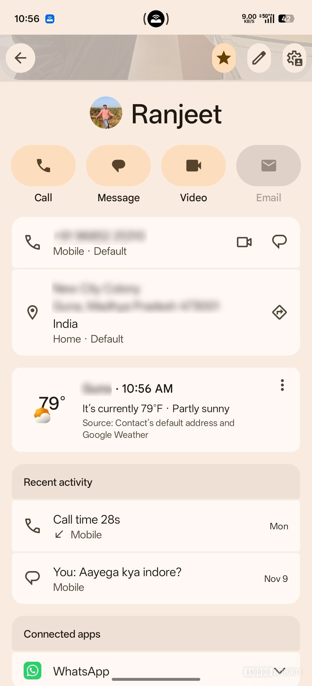 página de perfil de contatos antiga 1