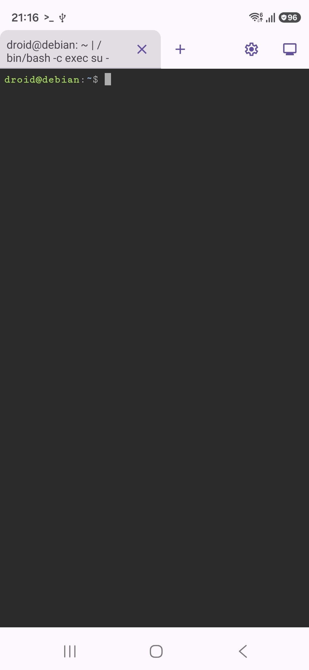 Suporte para aplicativo gráfico One UI 8.5 Linux Terminal Dylan H