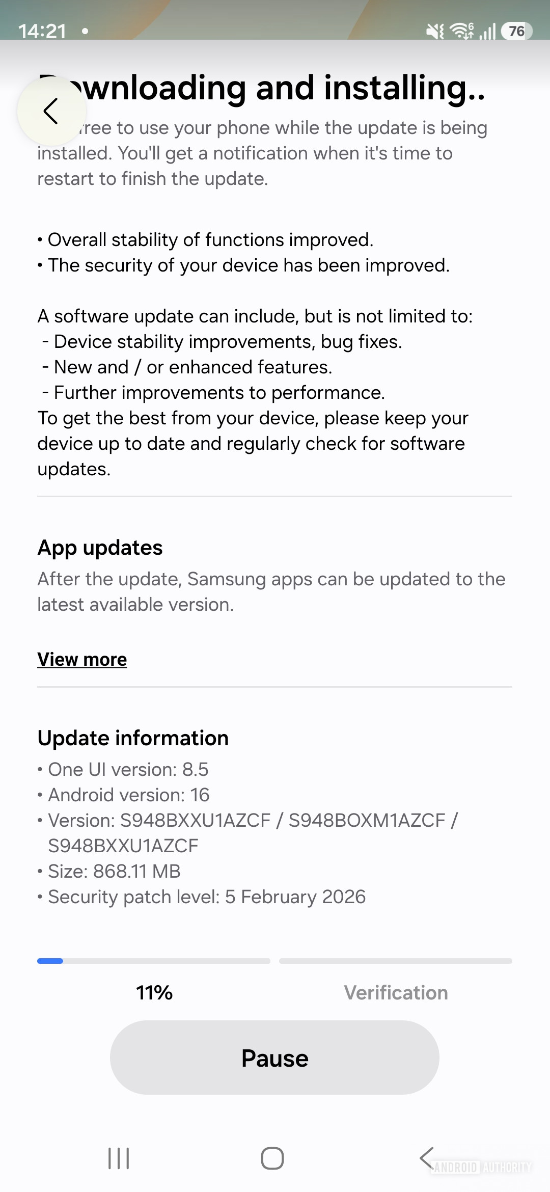 Captura de tela da atualização do airdrop de compartilhamento rápido do Galaxy S26 Ultra