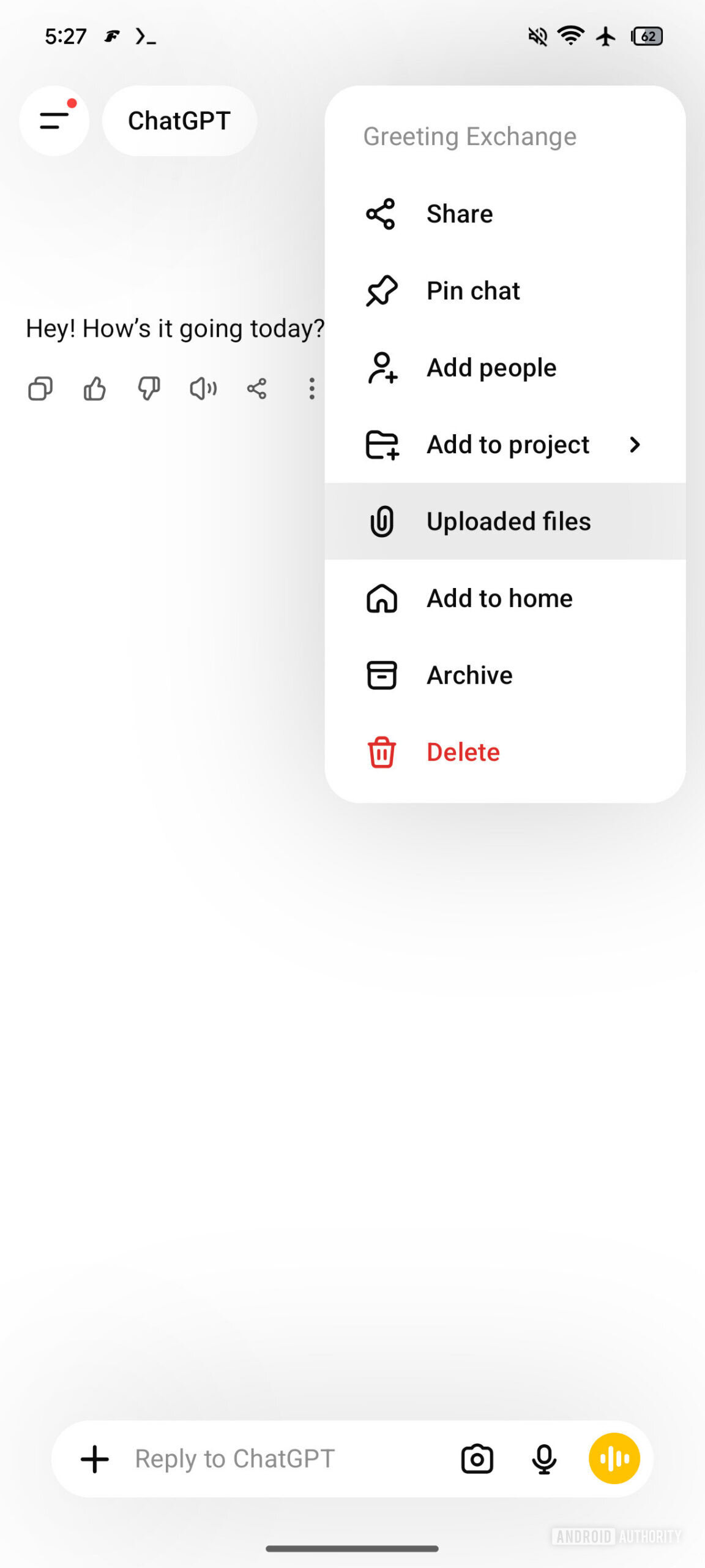 Arquivos enviados pelo ChatGPT