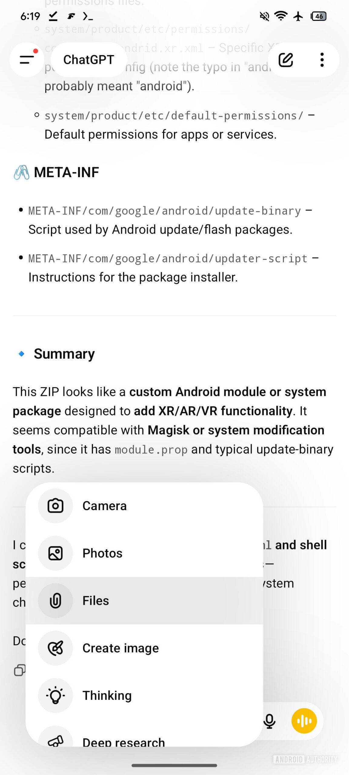 Anexo de arquivo ChatGPT