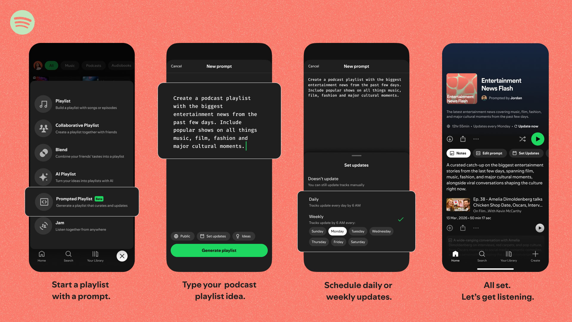 Flash de notícias de entretenimento de listas de reprodução solicitadas pelo Spotify Flash de notícias de entretenimento de listas de reprodução solicitadas pelo Spotify