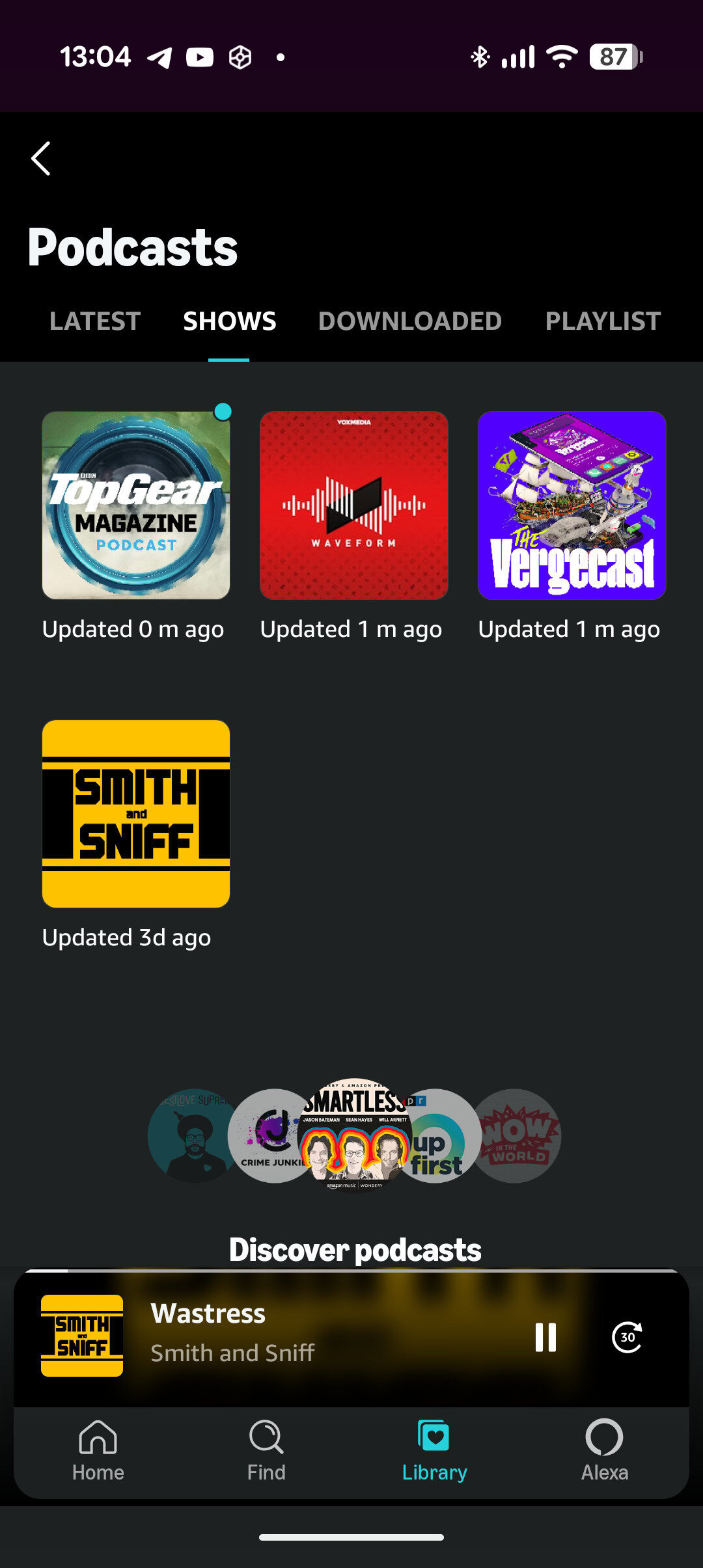 Podcasts musicais da Amazon