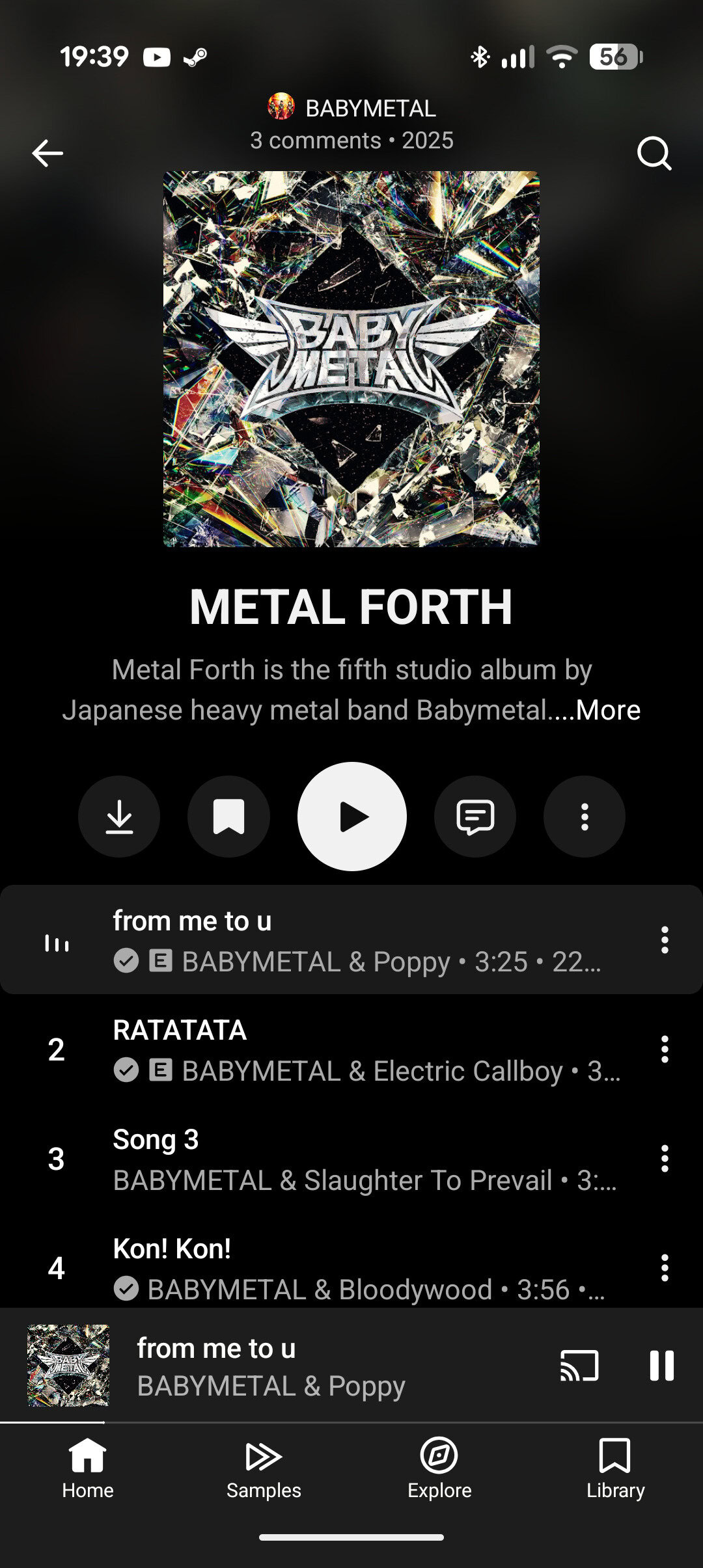 Comentários do YouTube Music (2)