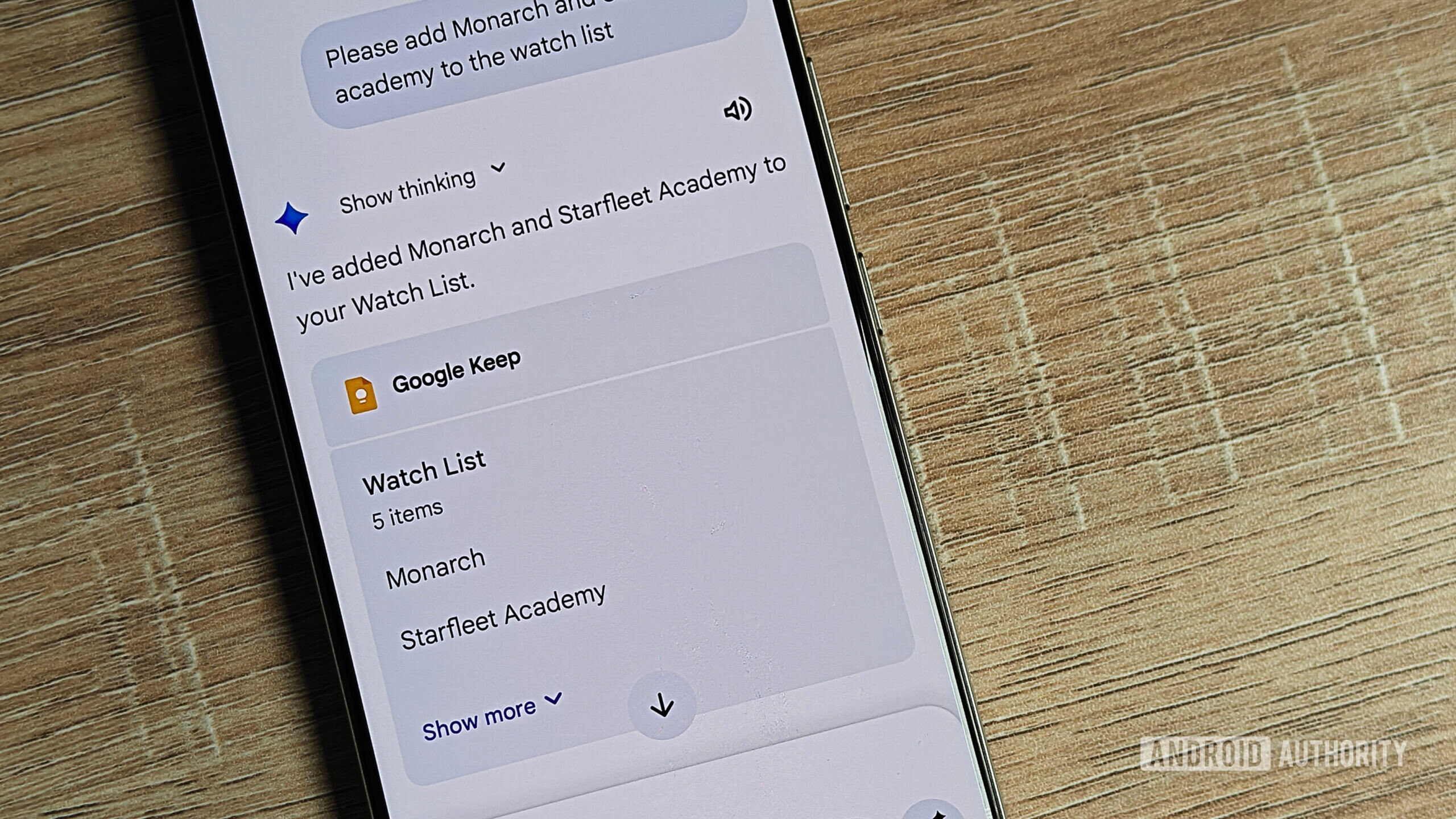 adicionando itens a uma lista de observação no Gemini adicionando itens a uma lista de observação no Gemini