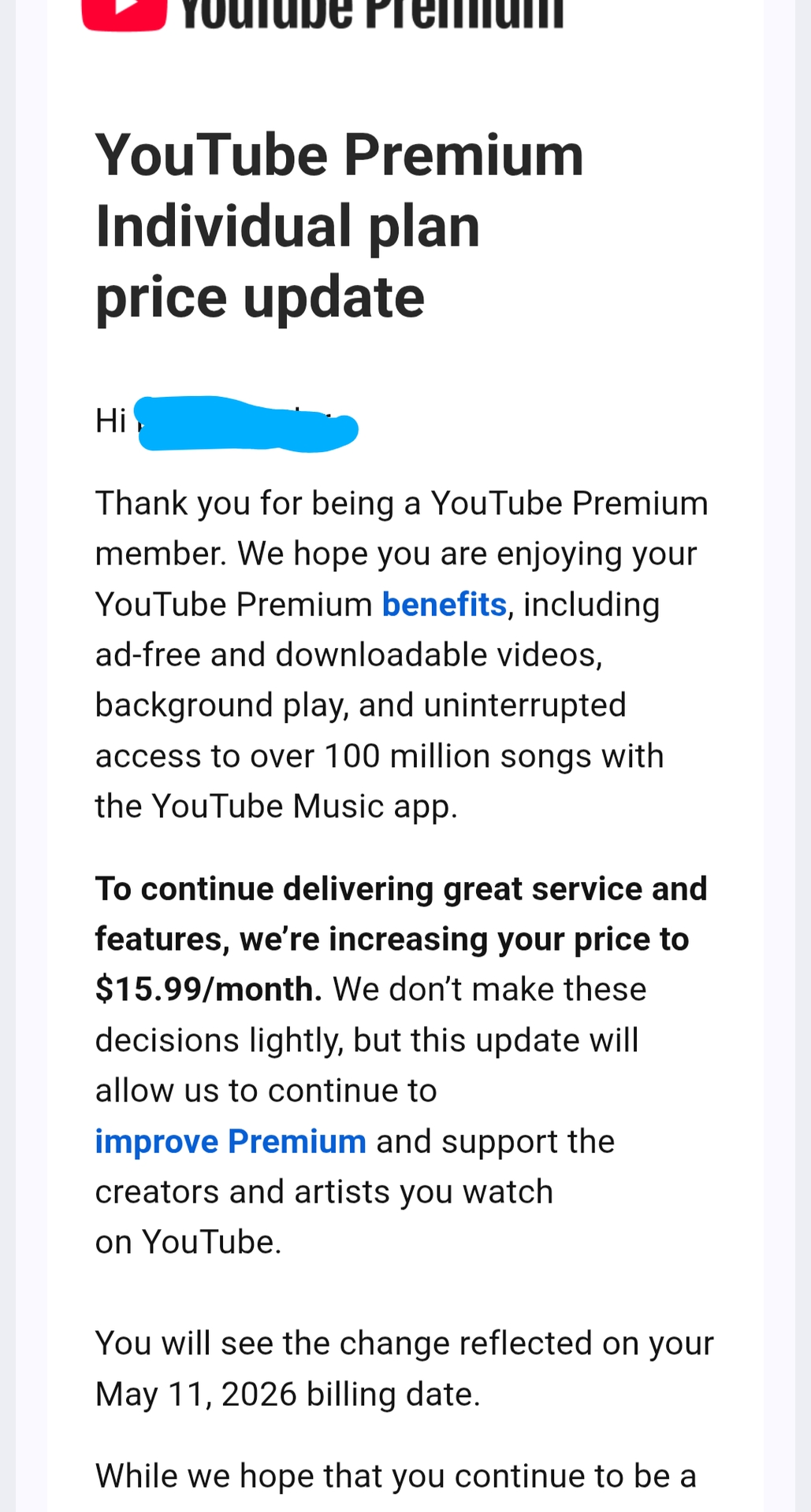 Aumento de preço do YouTube Premium nos EUA
