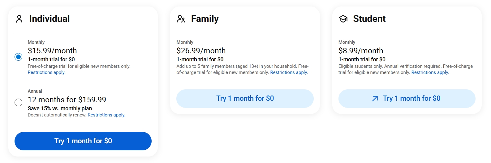 Aumento de preço do YouTube Premium nos EUA Todos os planos (1)