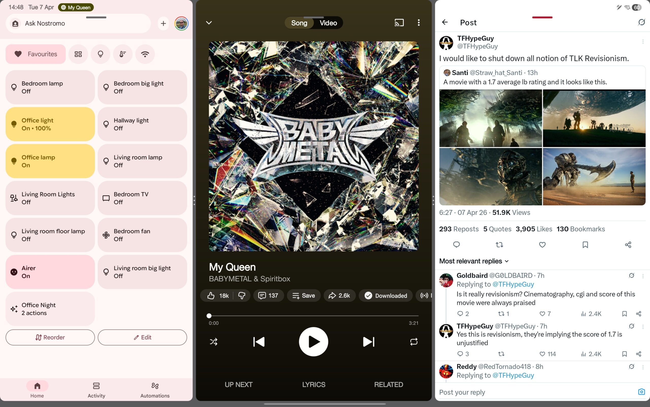 Multitarefa de tablet One UI 8 (1)
