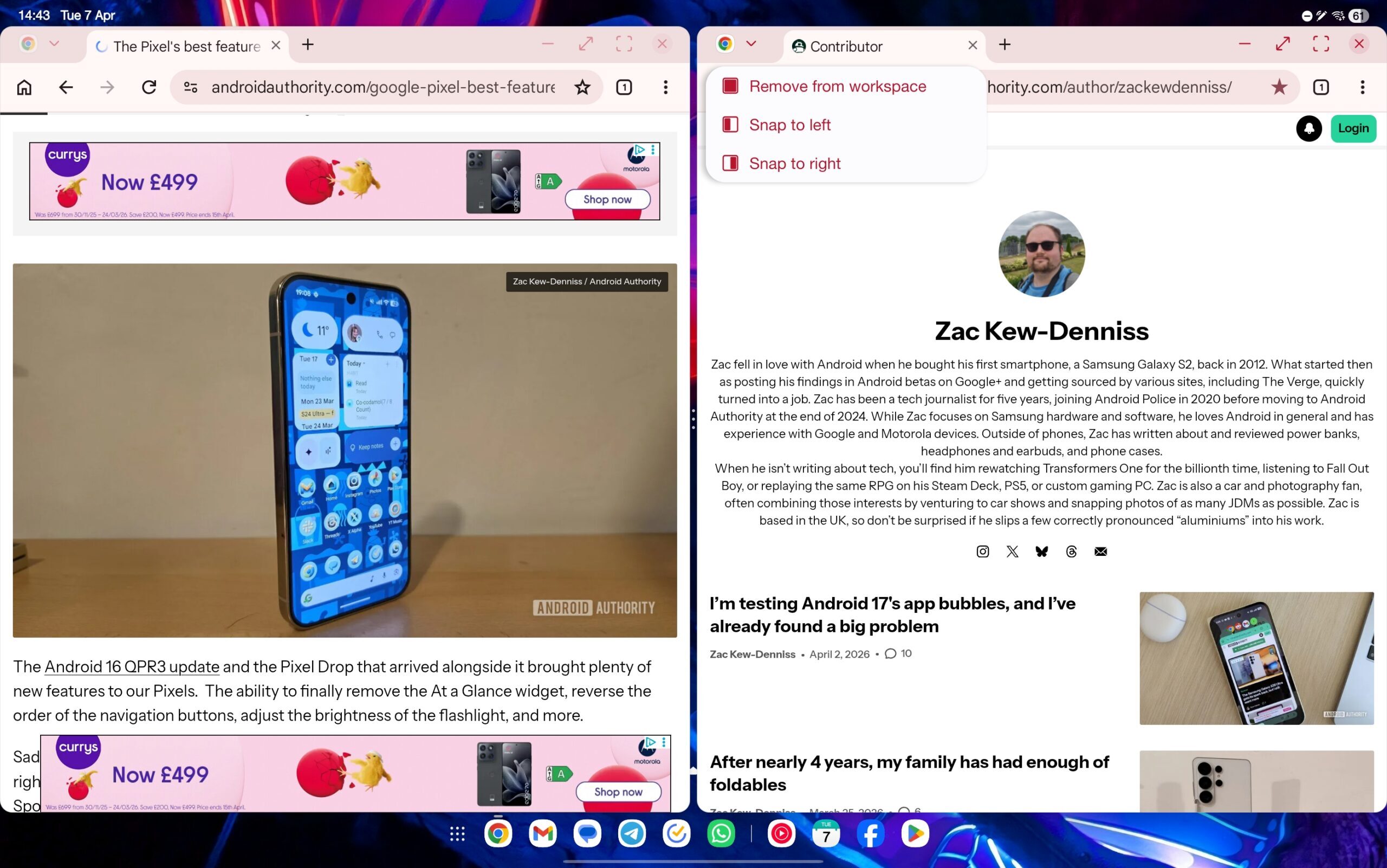 Multitarefa de tablet One UI 8 (2)