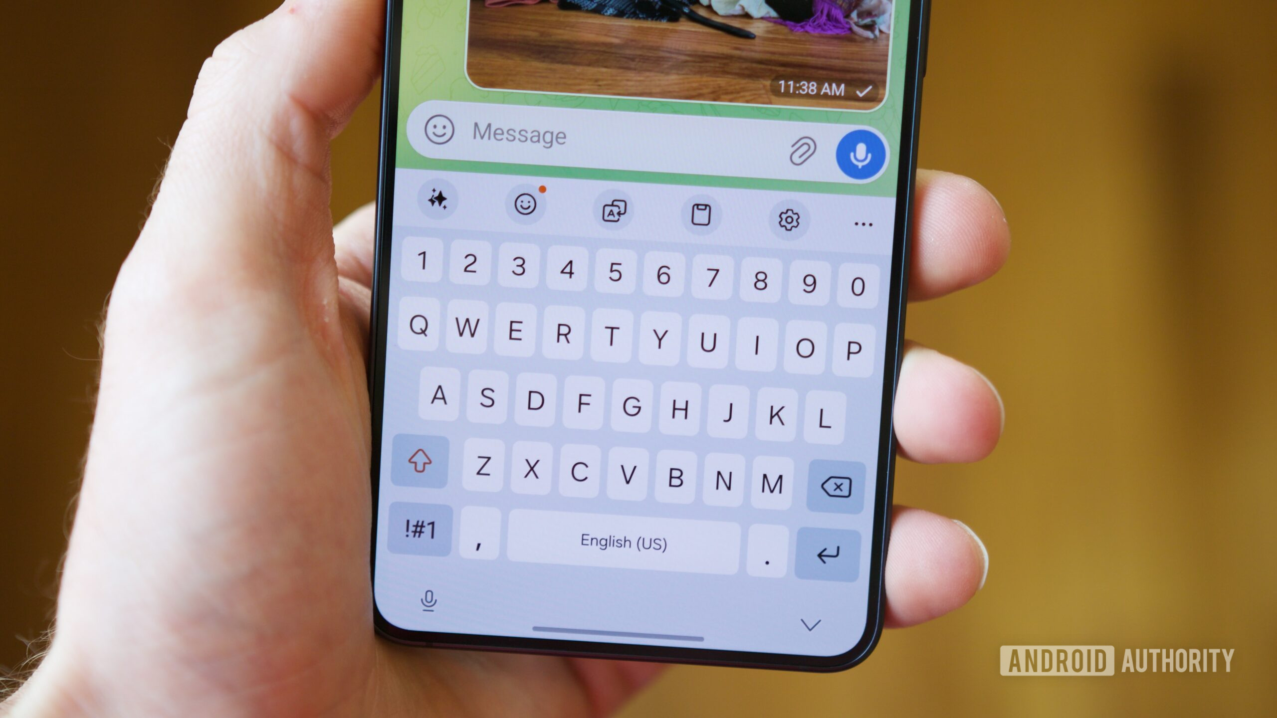 teclado samsung galaxy s26 1 Teclado Samsung em um Galaxy S26.