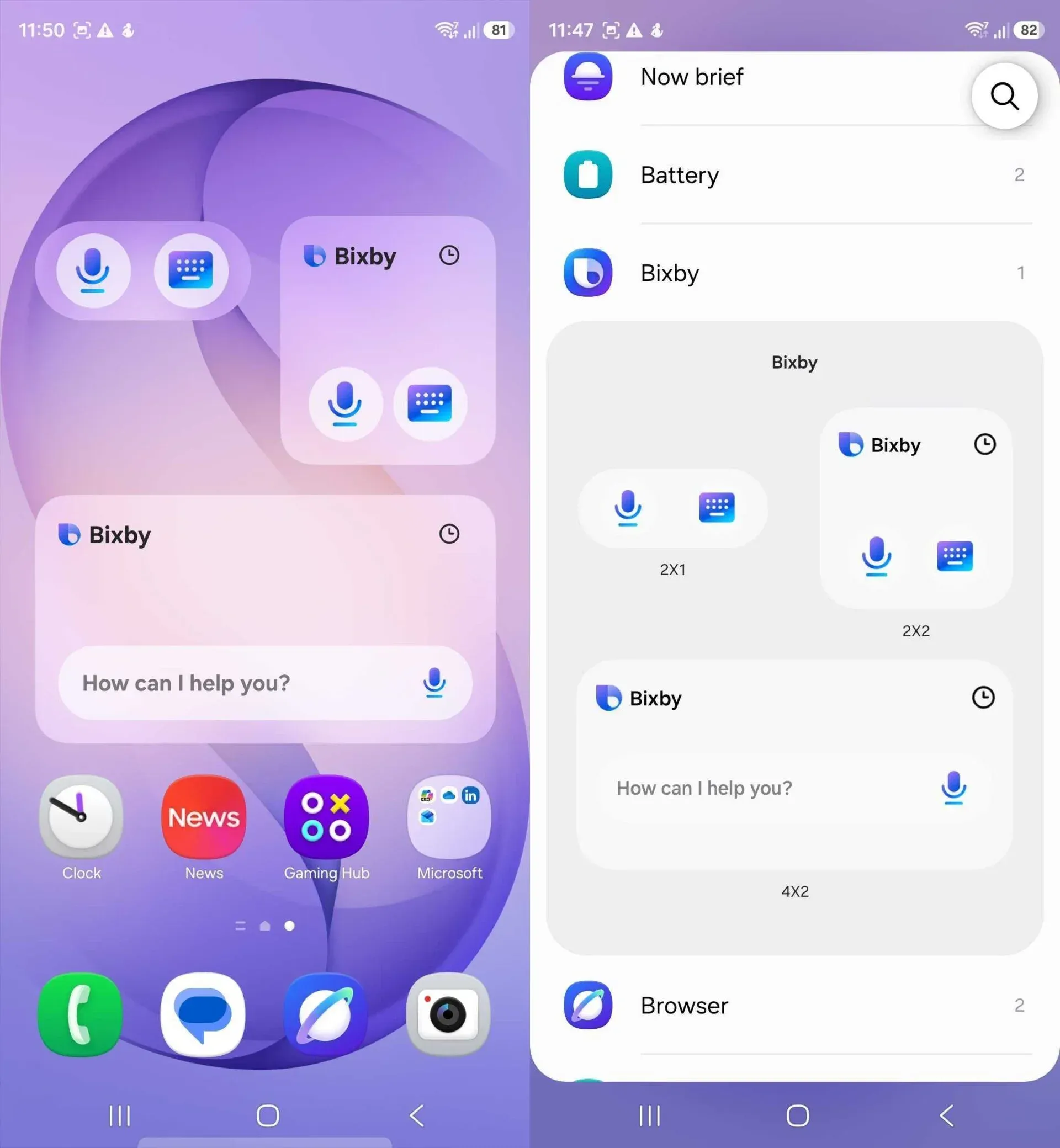 Uma UI 9 widgets Bixby 1920x2080