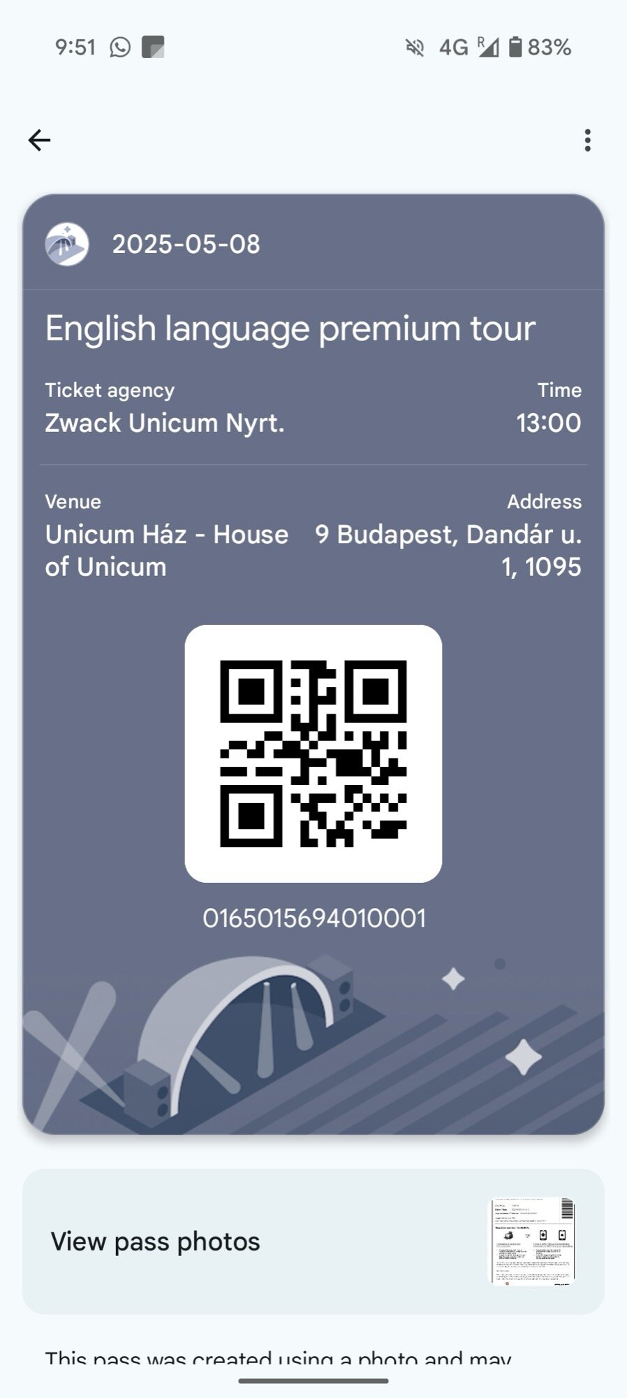 passe personalizado da carteira do Google unicum digitalizado