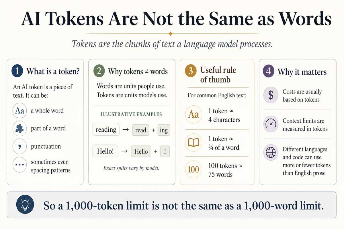 Infográfico de token ChatGPT AI