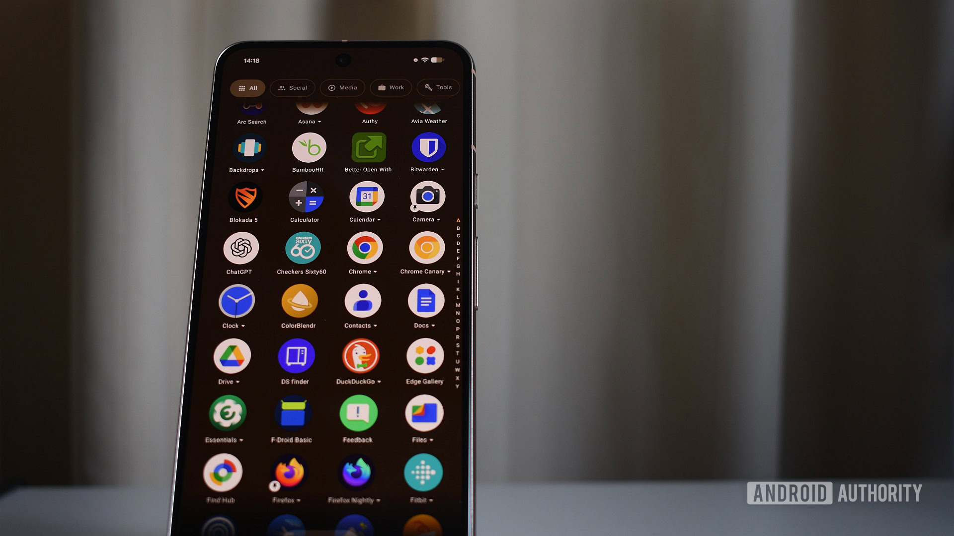 gaveta de aplicativos do iniciador de chave 1