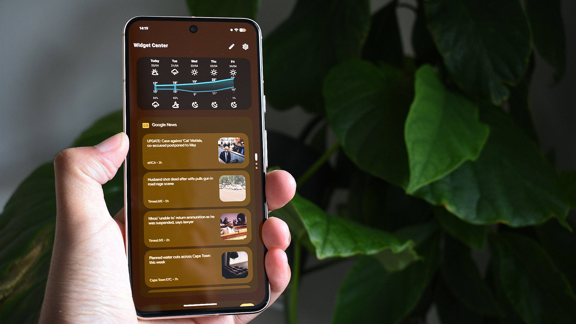 centro de widget do iniciador de teclas 1