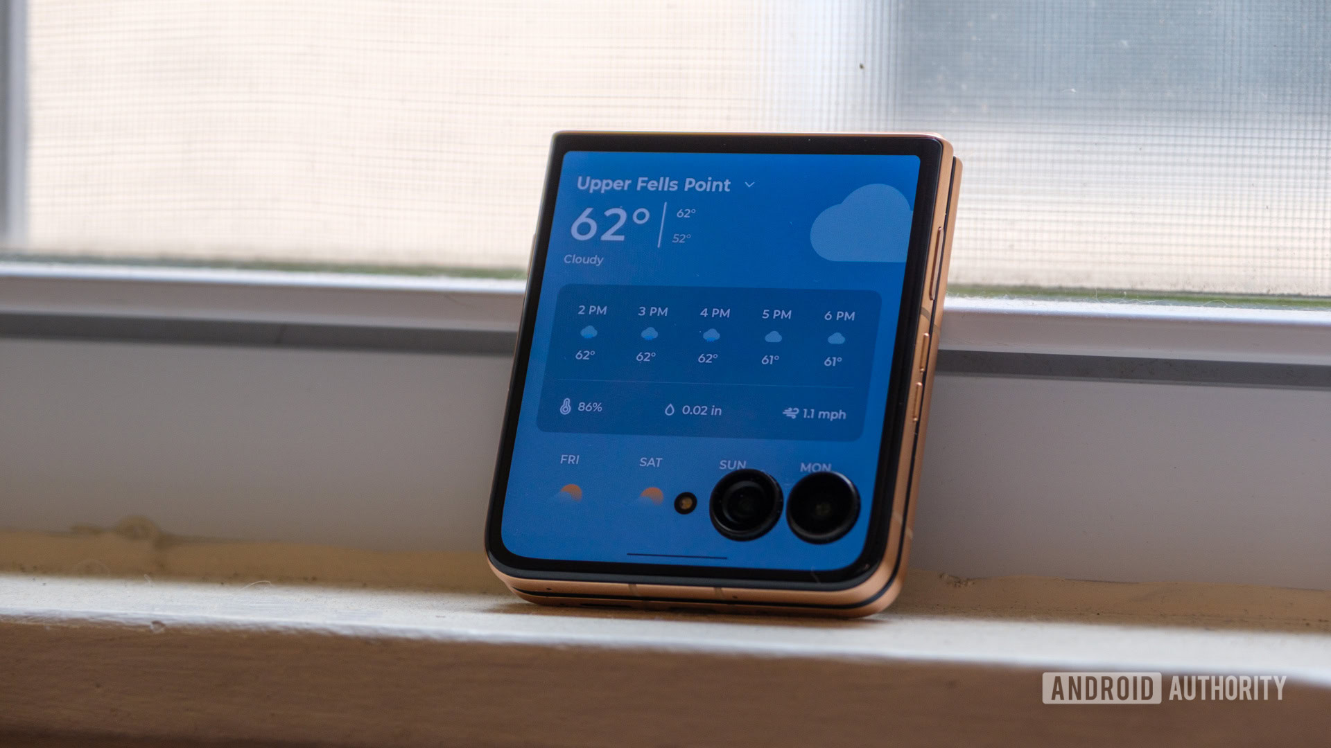 Widget meteorológico Motorola Razr Ultra