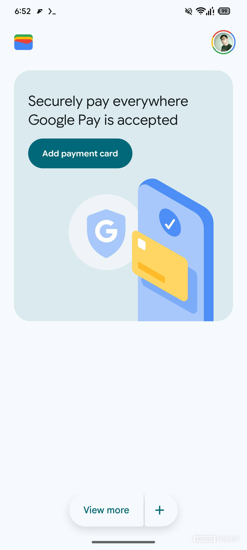 Google Wallet Próximo estilo dividido FAB