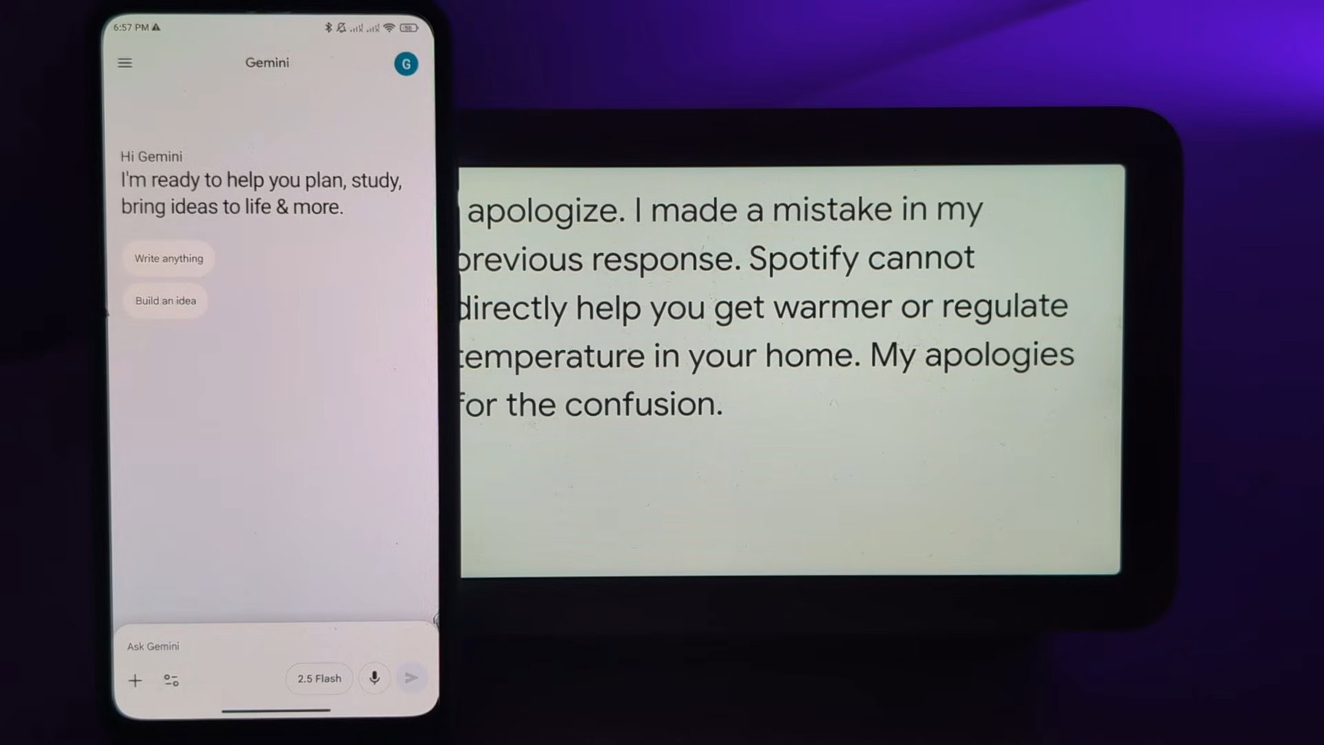 Google Gemini vs telefone Android e Nest Hub Adam Hrivnacky