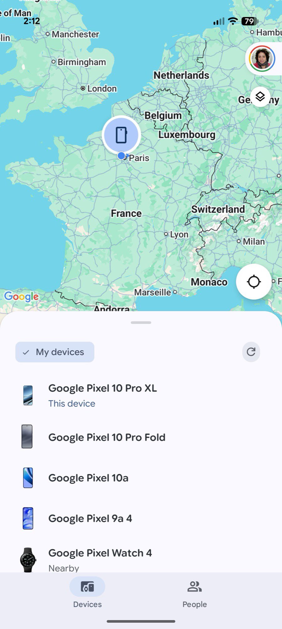 google encontrar hub captura de tela mapa apenas telefone atual