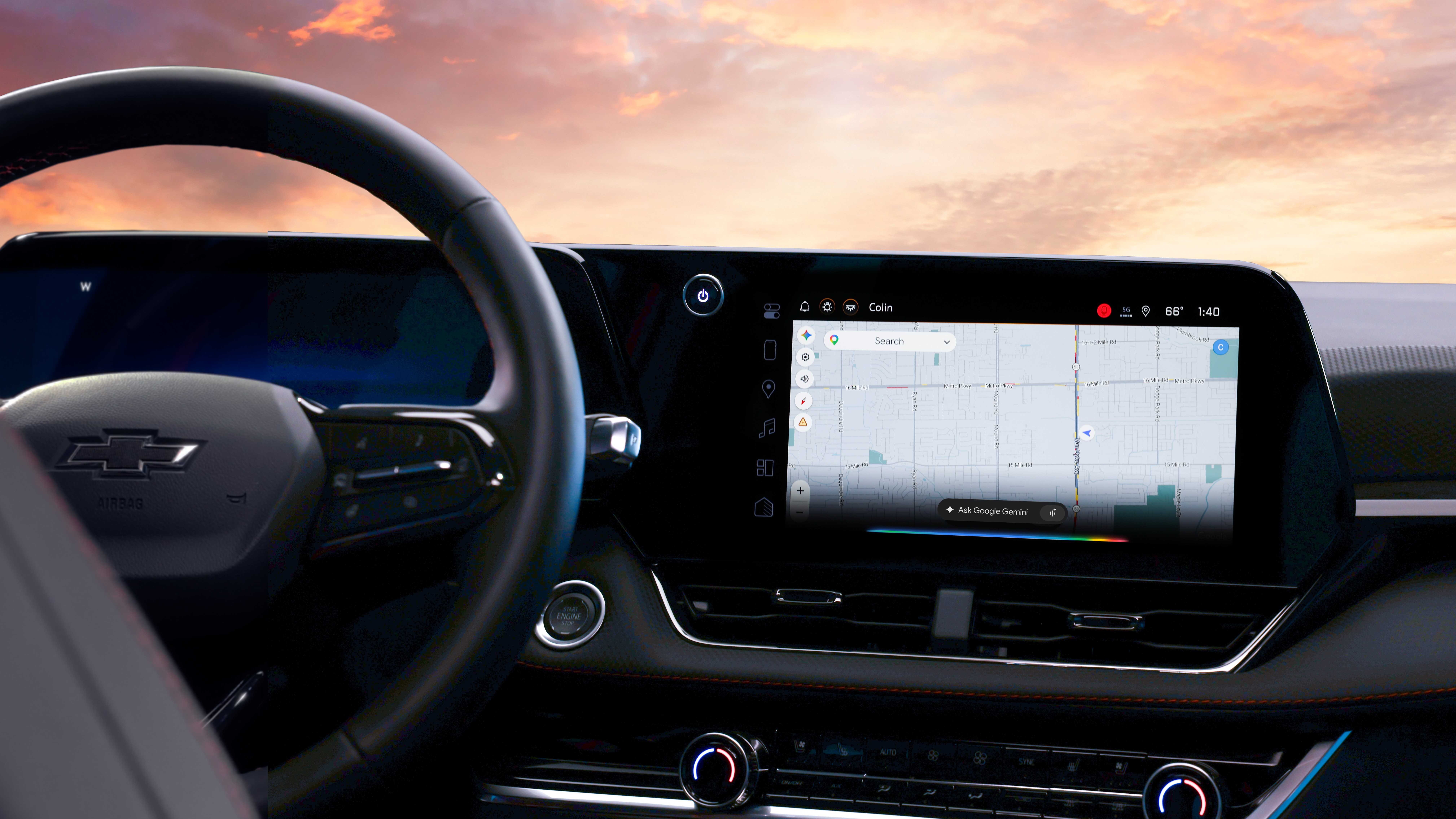 Gemini em um sistema de infoentretenimento Chevy
