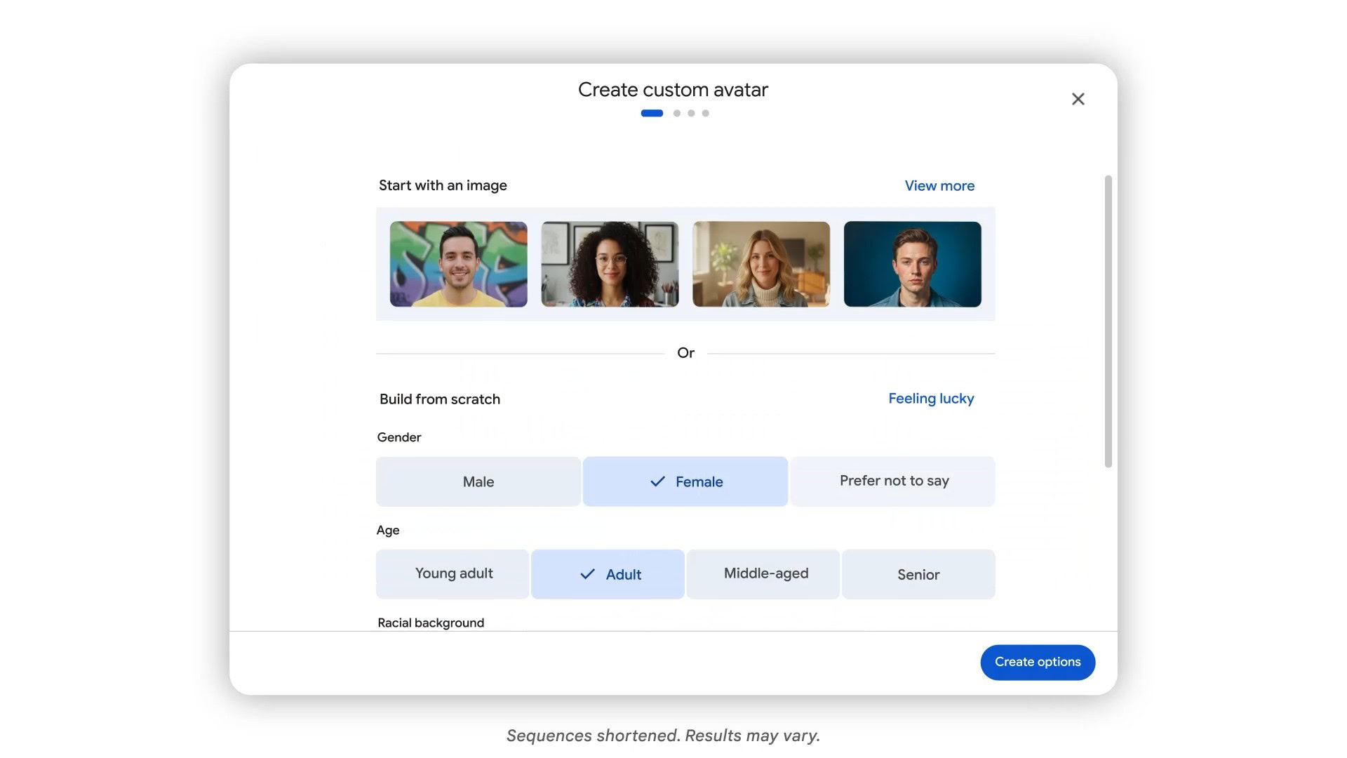 criando avatares personalizados no Google Vids