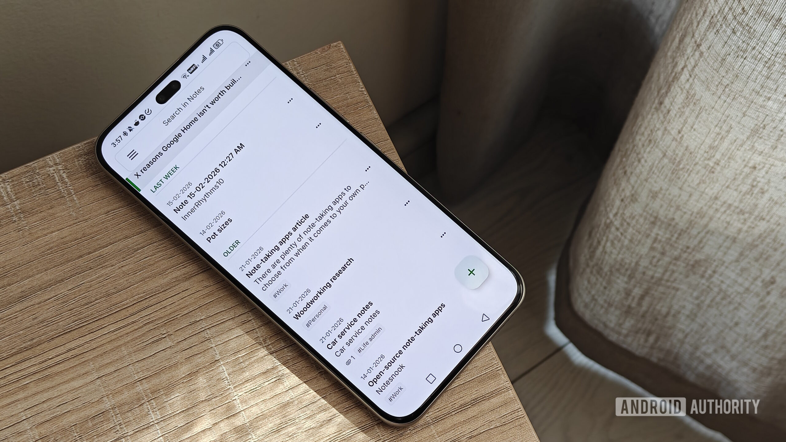 o aplicativo notesnook em um smartphone