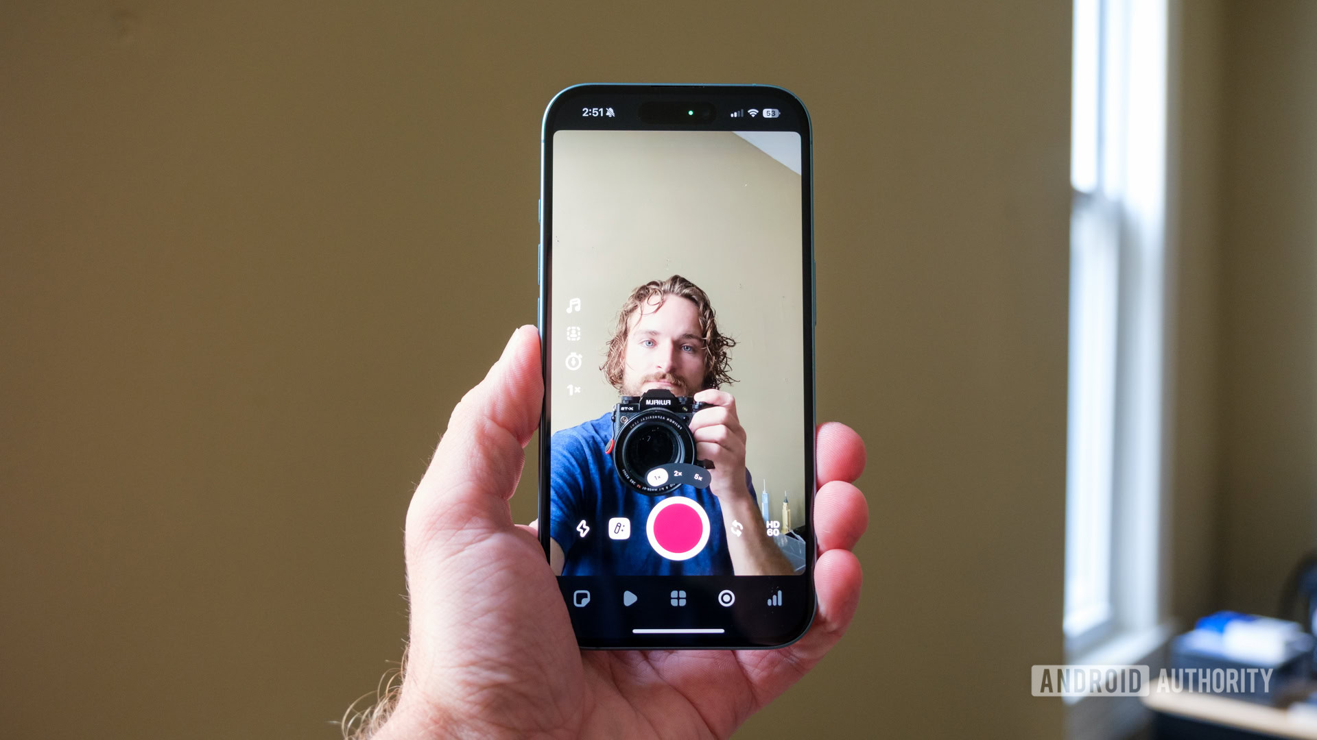 Interface de gravação de edições do Instagram