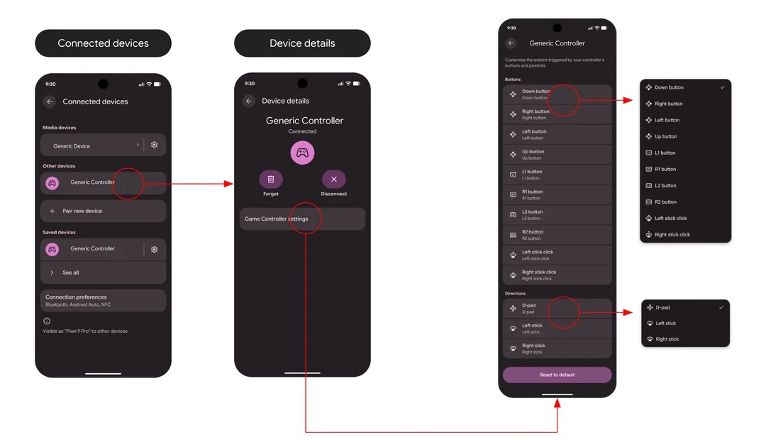 Novo recurso de remapeamento de controlador do Android no v0 q0201ax8xttg1