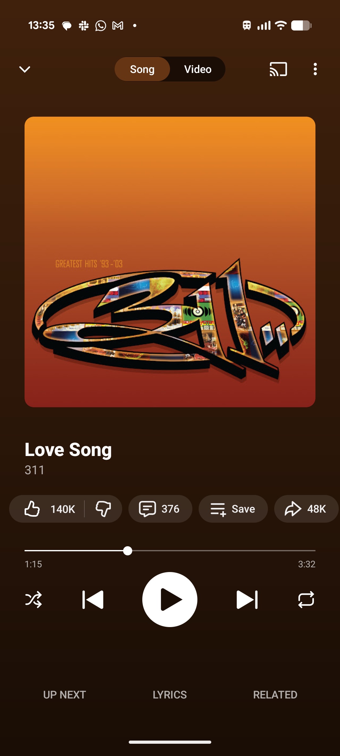 YTM antigo agora em reprodução principal