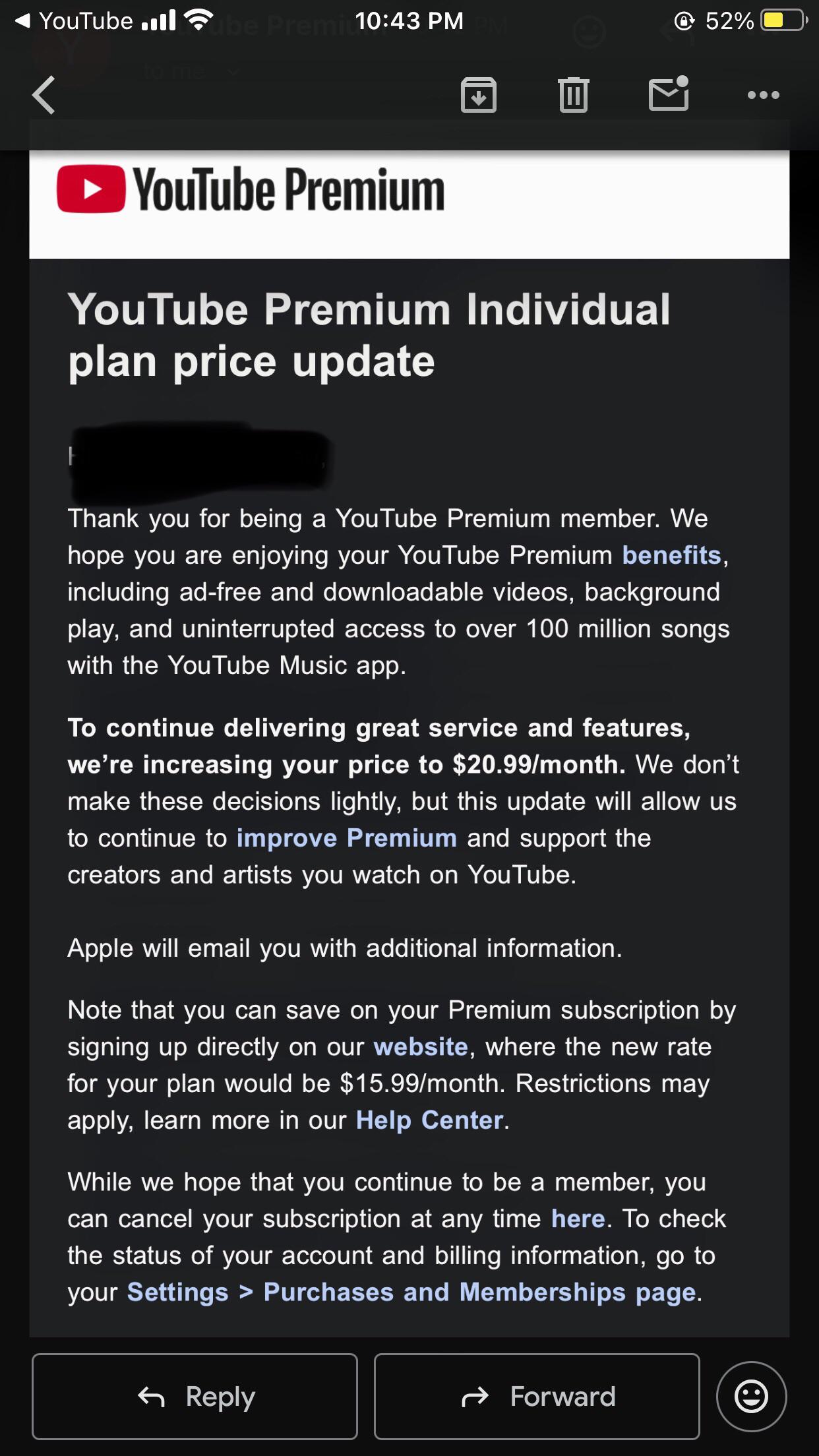 Aumento de preço do YouTube Premium nos EUA Imposto da Apple