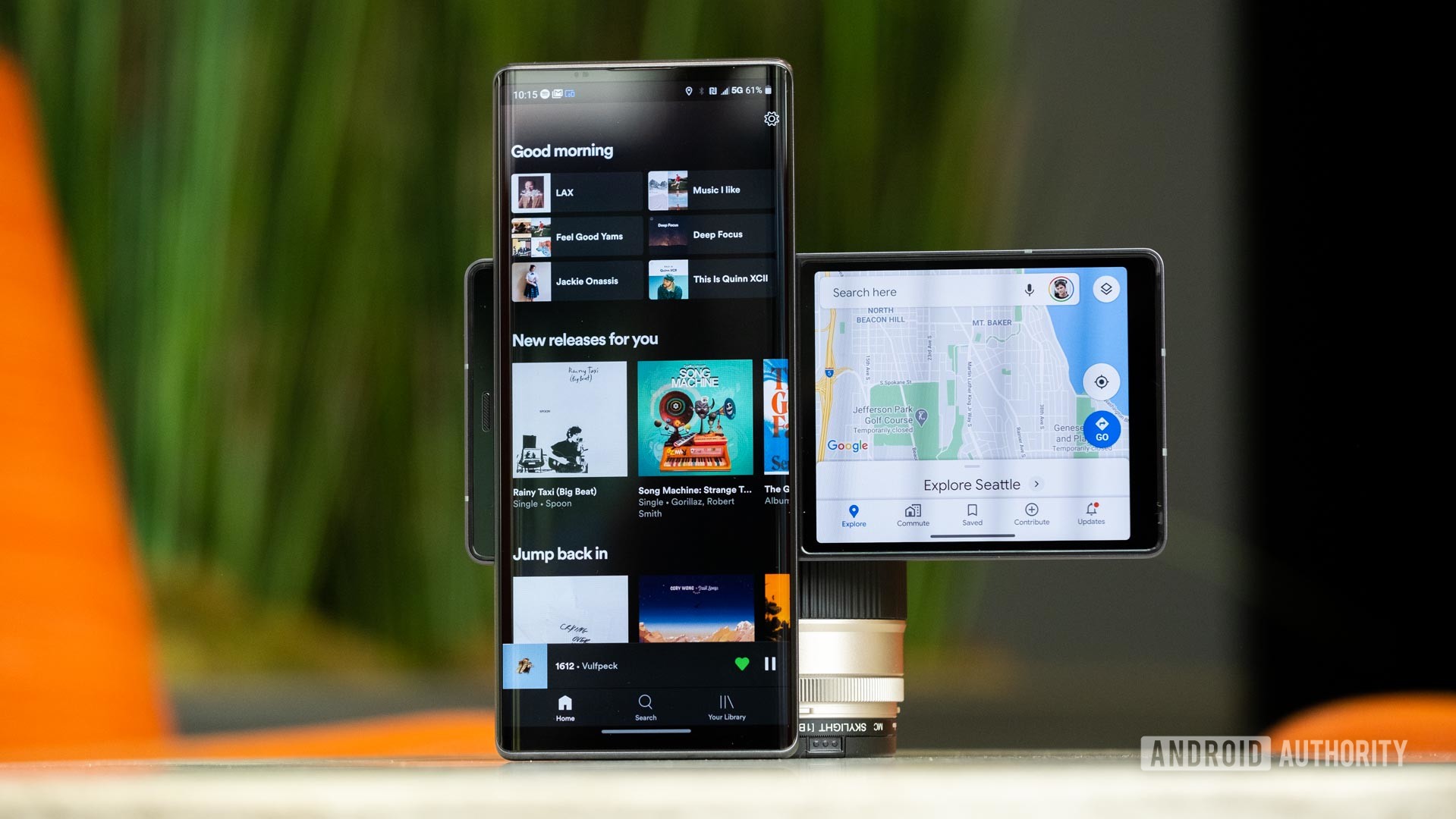 LG Wing spotify e mapas
